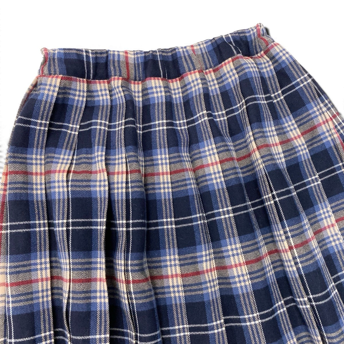 BURBERRY バーバリー チェック柄 バックプリーツ マルチカラー アクリル / ウール ラップスカート レディース AB