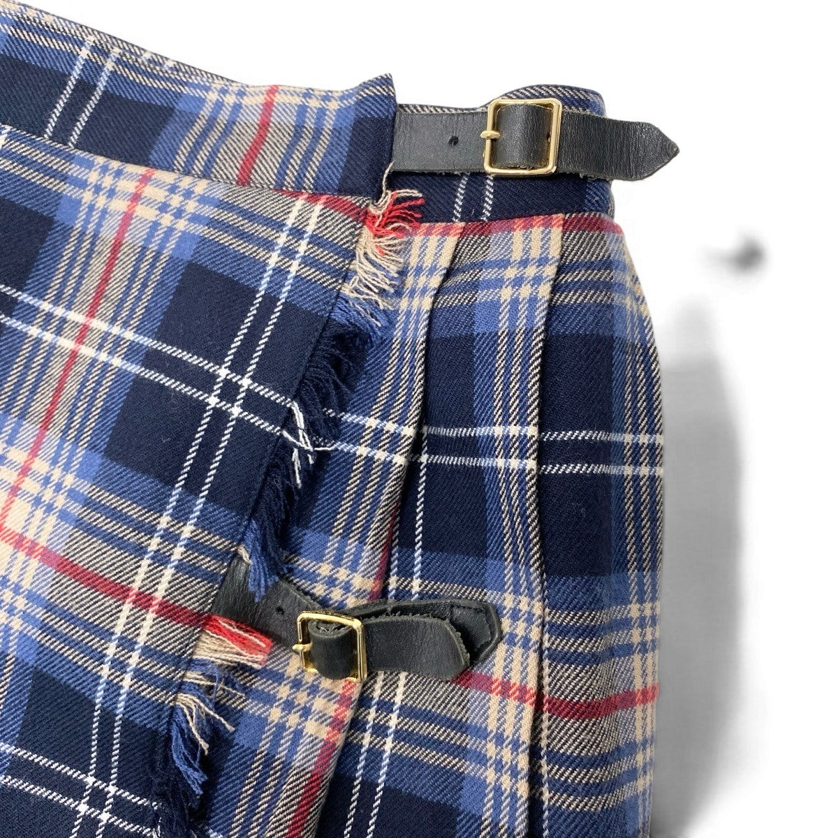 BURBERRY バーバリー チェック柄 バックプリーツ マルチカラー アクリル / ウール ラップスカート レディース AB