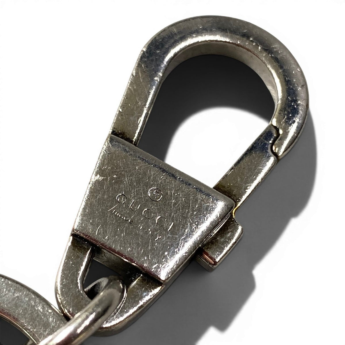 GUCCI グッチ ロッキングG キーリング Interlocking G Key Ring ブラック レザー 701432 キーホルダー レディース AB