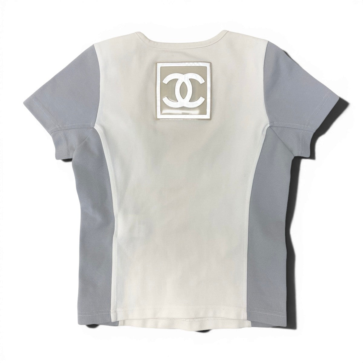 CHANEL シャネル スポーツライン デカココ カットソー アイボリー グレー ポリアミド P17575 半袖Ｔシャツ レディース B