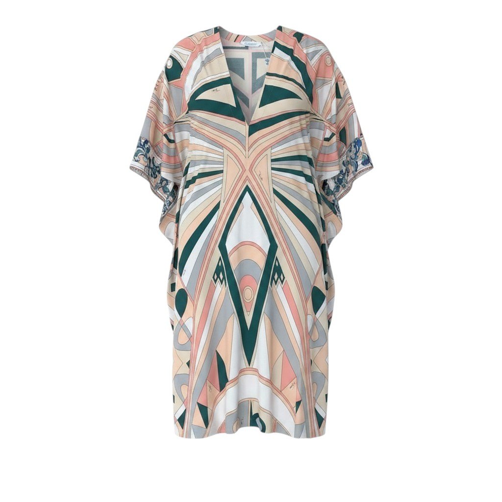 Emilio Pucci エミリオ プッチ 変形チュニックワンピース 総柄 マルチカラー レーヨン ワンピース レディース SA