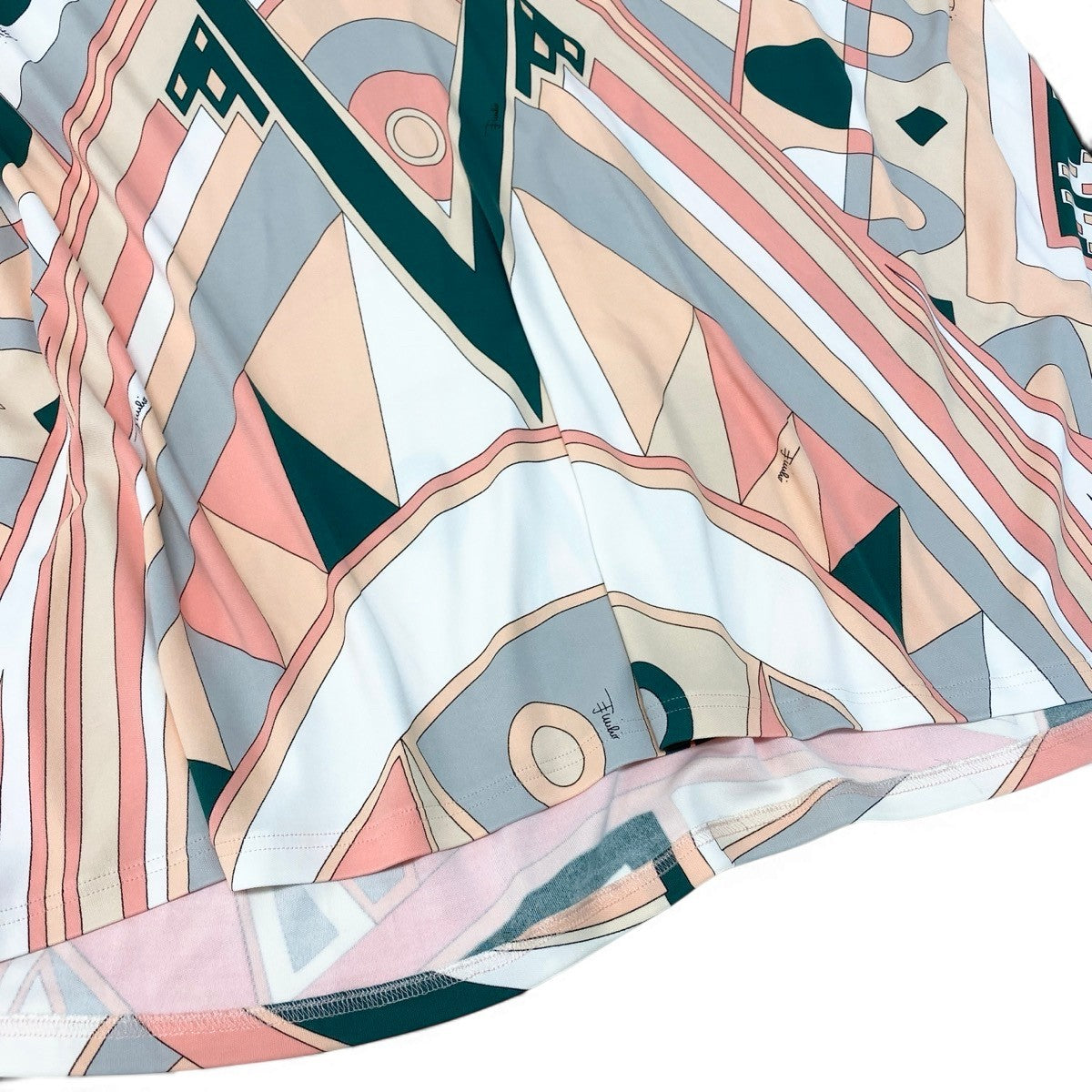 Emilio Pucci エミリオ プッチ 変形チュニックワンピース 総柄 マルチカラー レーヨン ワンピース レディース SA