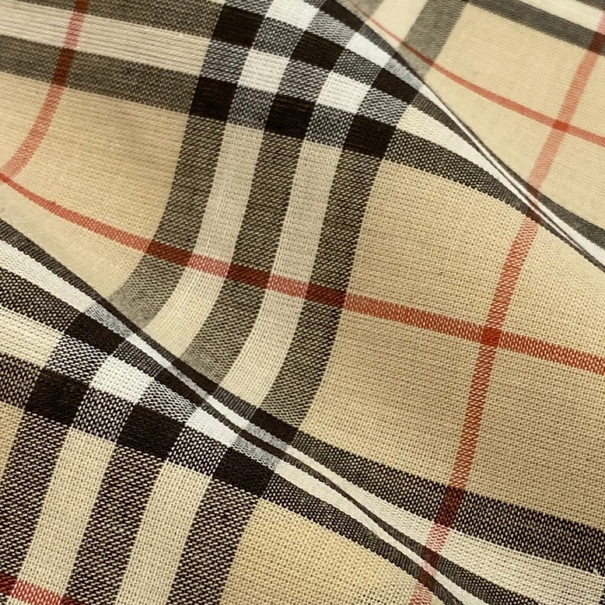BURBERRY BLUE LABEL バーバリーブルーレーベル ノバチェック ミディアム丈 ベージュ ポリエステル / ウール 台形スカート レディース B