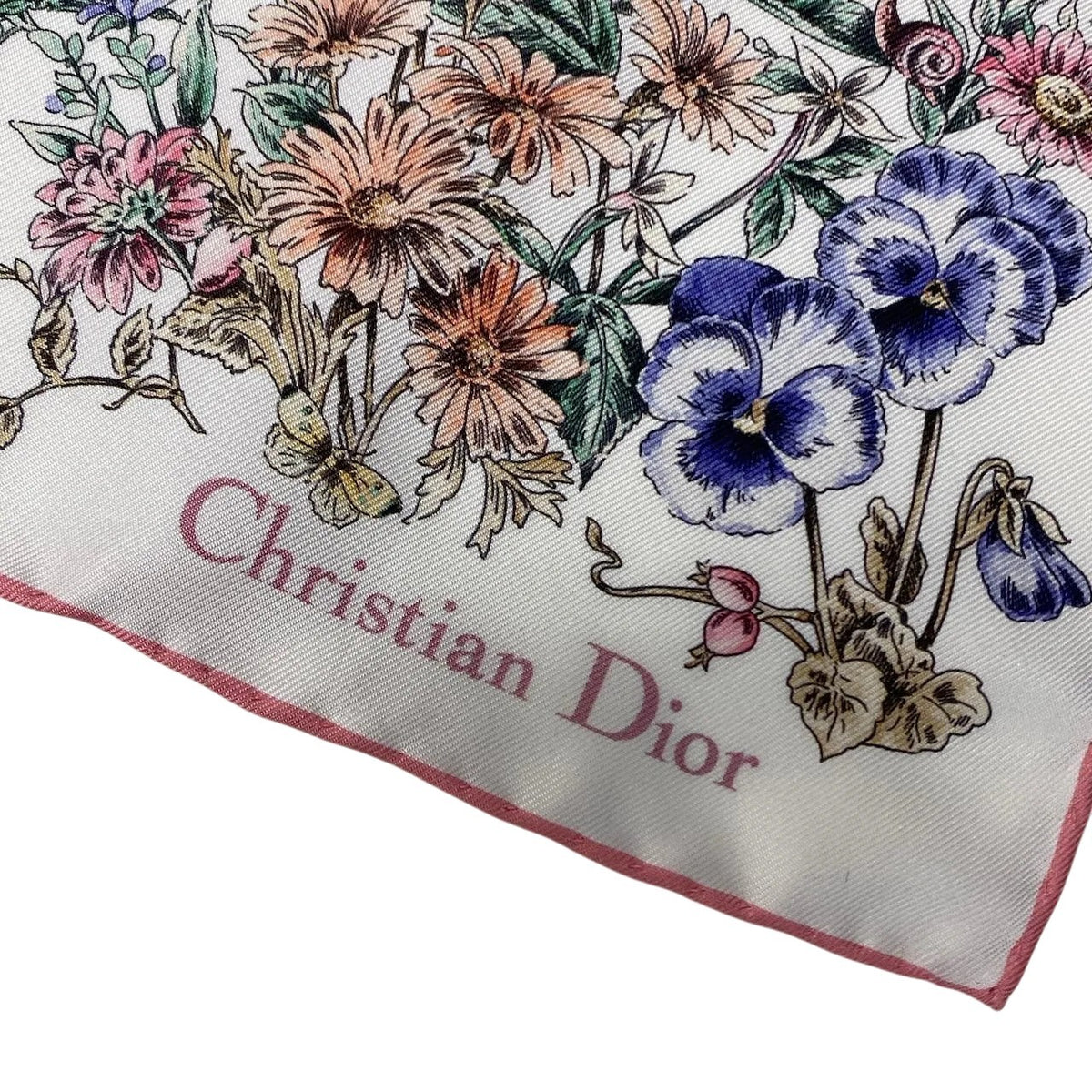 Christian Dior クリスチャンディオール Dior Star 70 花柄 マルチカラー シルク スカーフ レディース S