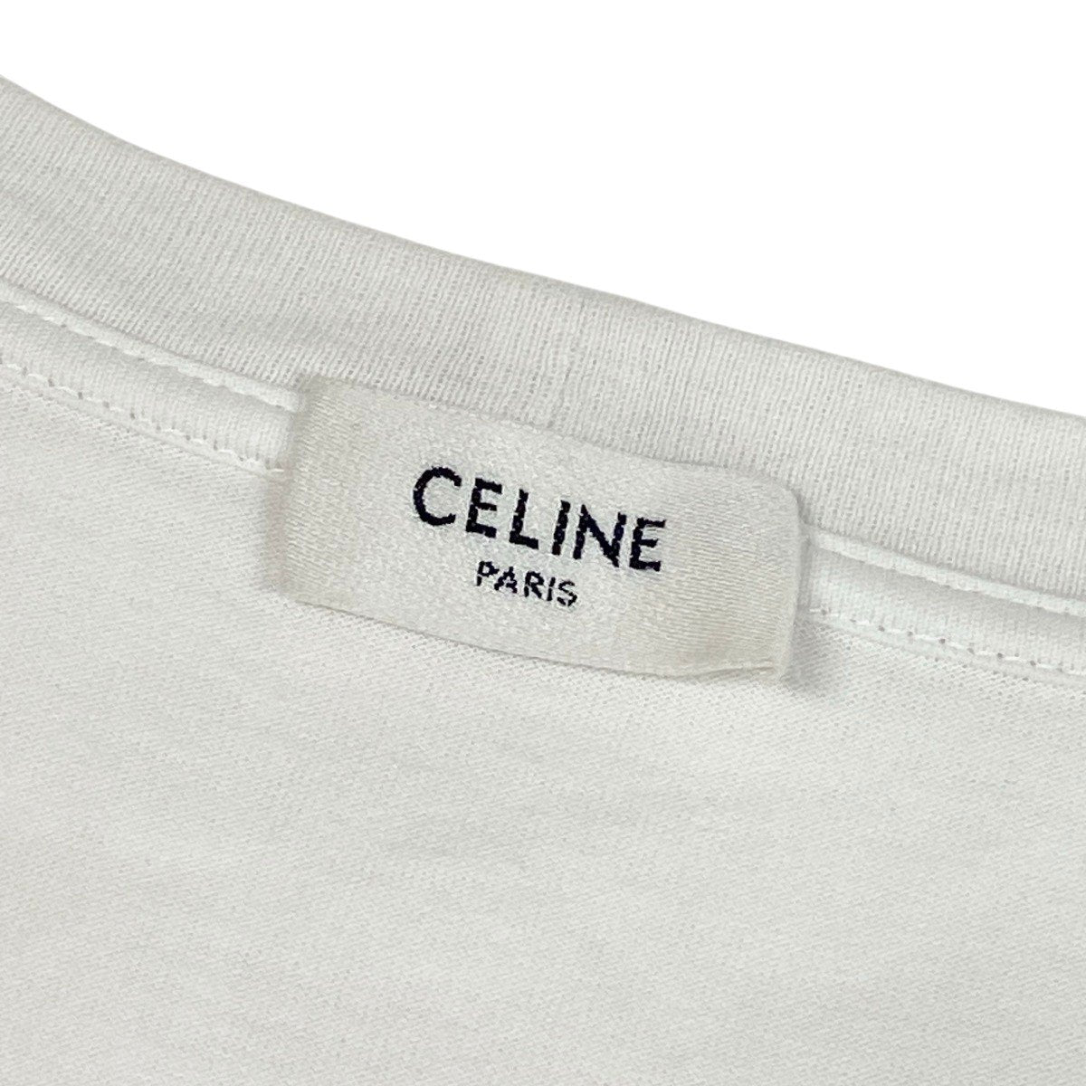 CELINE セリーヌ スタッズロゴ ルーズフィット ホワイト コットン 2X50C671Q 半袖Ｔシャツ メンズ B