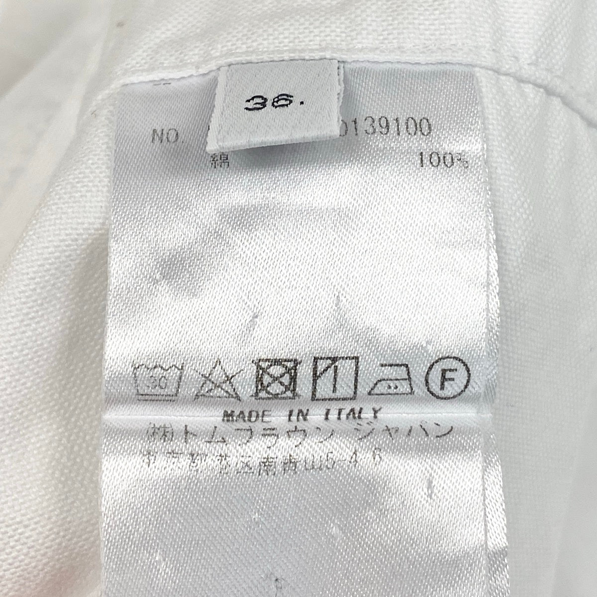 THOM BROWNE トムブラウン ノースリーブ チュニックシャツ ホワイト コットン その他トップス レディース AB