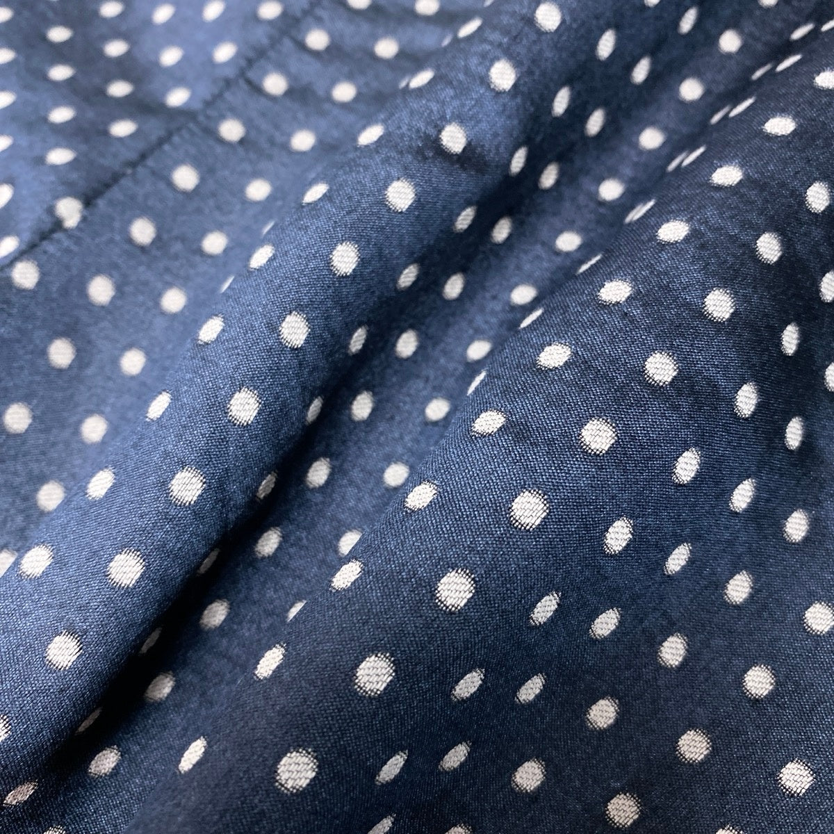 Christian Dior クリスチャンディオール ドット柄 ネイビー コットン / シルク 141P62A763 ショートパンツ レディース SA