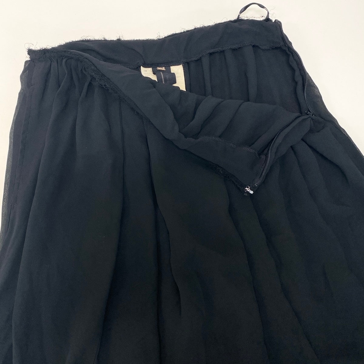COMME des GARCONS コムデギャルソン COMME des GARCONS GIRL 変形スカート ブラック ポリエステル AD2014 シフォンスカート レディース AB