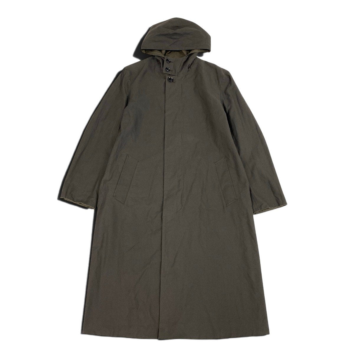 Y's ワイズ Y's BANG ON! YOHJI YAMAMOTO ジップアップコート リバーシブル フード付き 2way カーキ コットン YA-C90-802 ロングコート メンズ AB