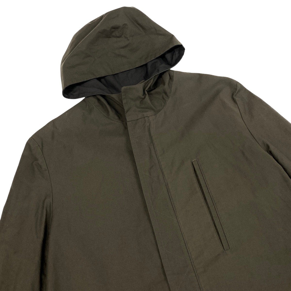 Y's ワイズ Y's BANG ON! YOHJI YAMAMOTO ジップアップコート リバーシブル フード付き 2way カーキ コットン YA-C90-802 ロングコート メンズ AB