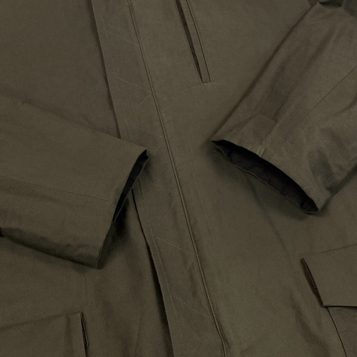 Y's ワイズ Y's BANG ON! YOHJI YAMAMOTO ジップアップコート リバーシブル フード付き 2way カーキ コットン YA-C90-802 ロングコート メンズ AB