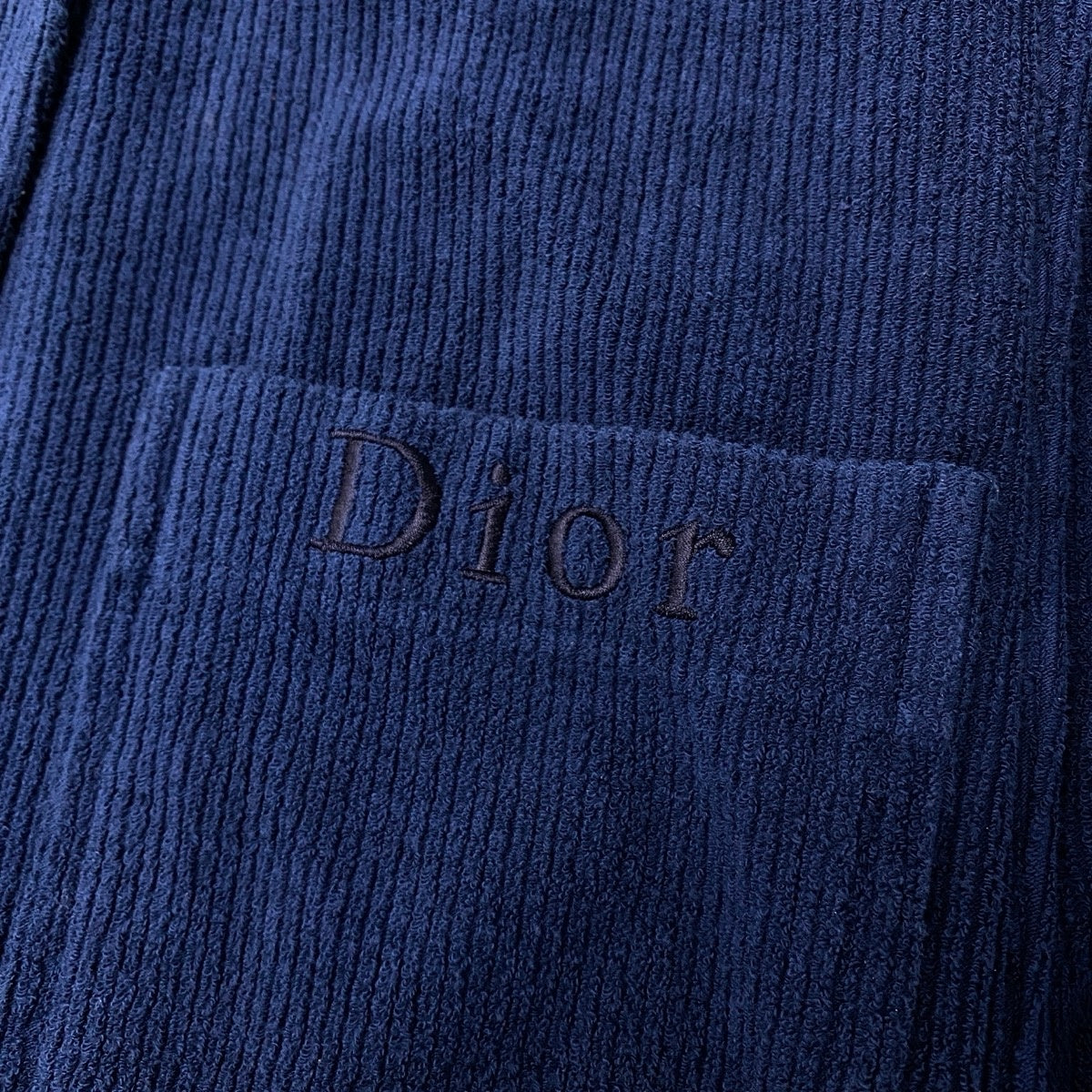 Christian Dior クリスチャンディオール Christian Dior SPORT リブパイル CDロゴ 金ボタン ネイビー コットン / ナイロン チェスターコート レディース AB