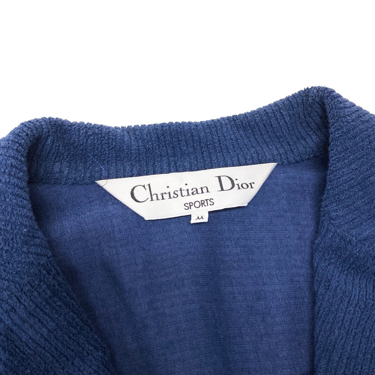Christian Dior クリスチャンディオール Christian Dior SPORT リブパイル CDロゴ 金ボタン ネイビー コットン / ナイロン チェスターコート レディース AB