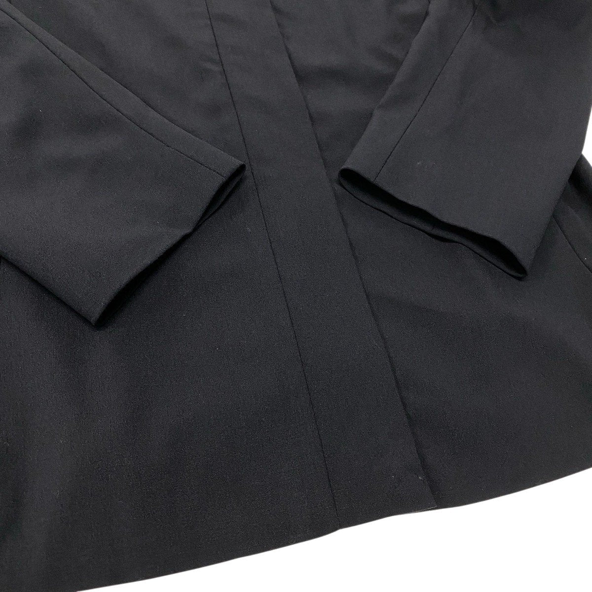 CELINE セリーヌ フルジップジャケット ステンカラー ハーフコート ブラック ウール / ポリウレタン その他アウター レディース B