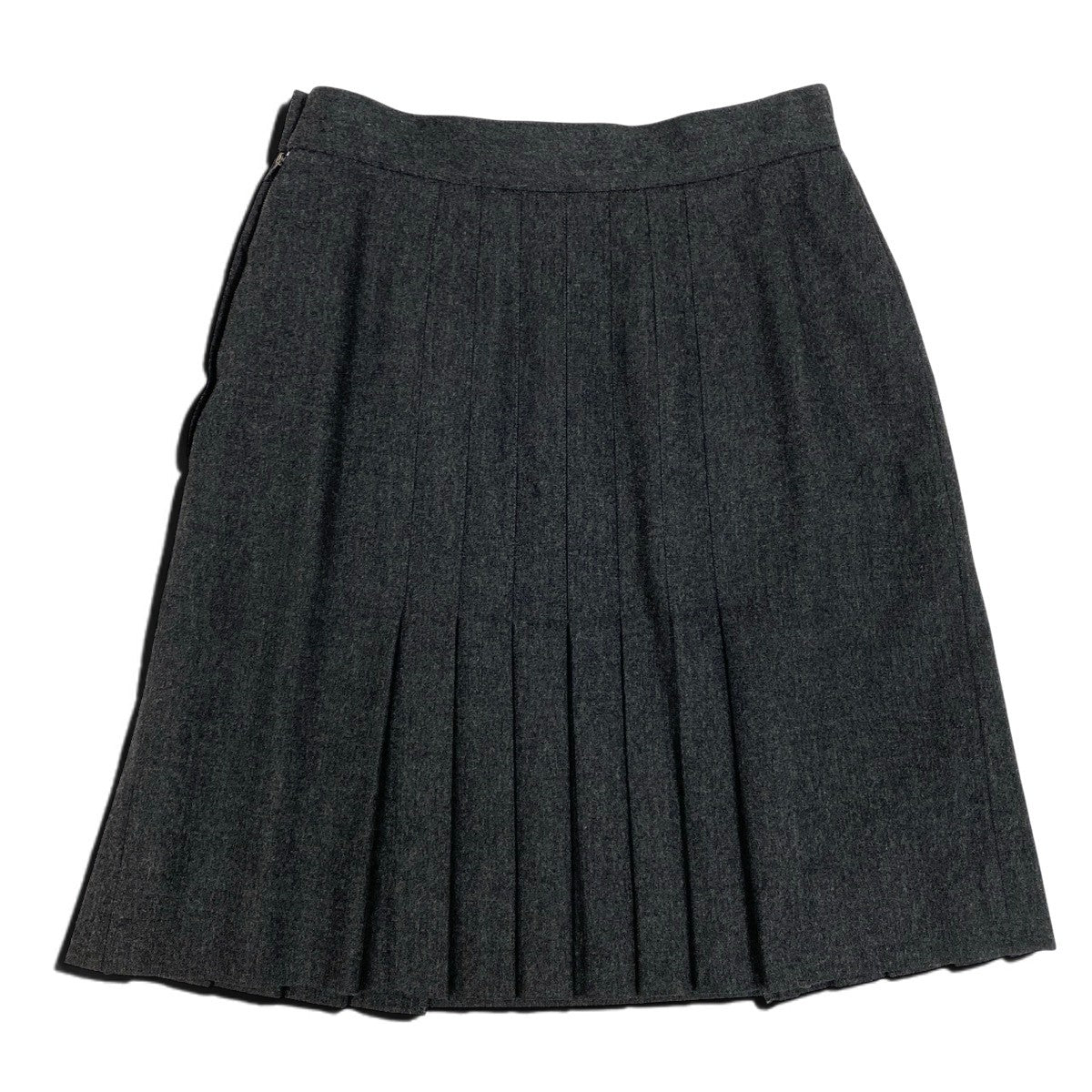 CHANEL シャネル 1994AW プリーツスカート グレー ウール ミニスカート レディース ABP