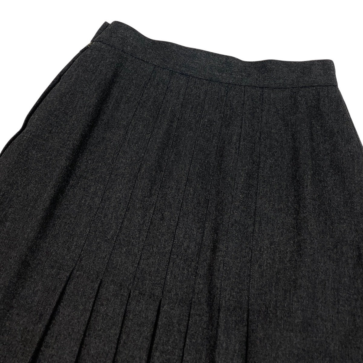CHANEL シャネル 1994AW プリーツスカート グレー ウール ミニスカート レディース ABP