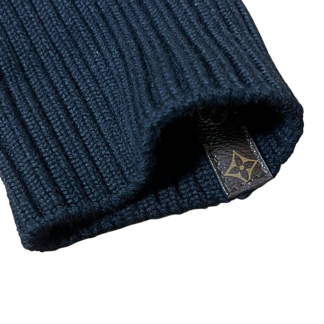 LOUIS VUITTON Monogram Cropped Grey Wool / Nylon / Silk Blouson Women's A