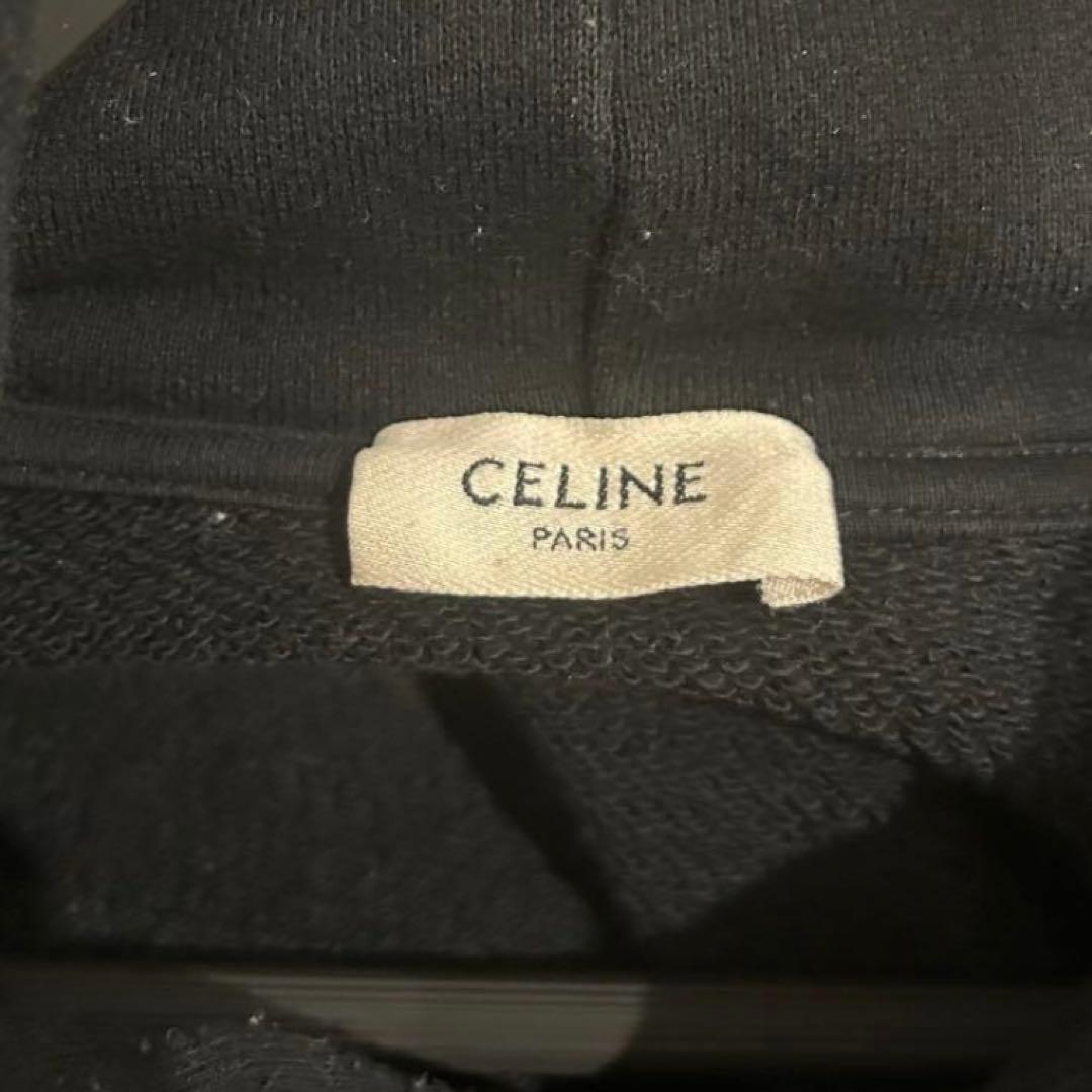 CELINE セリーヌ ブラック コットン パーカー メンズ B
