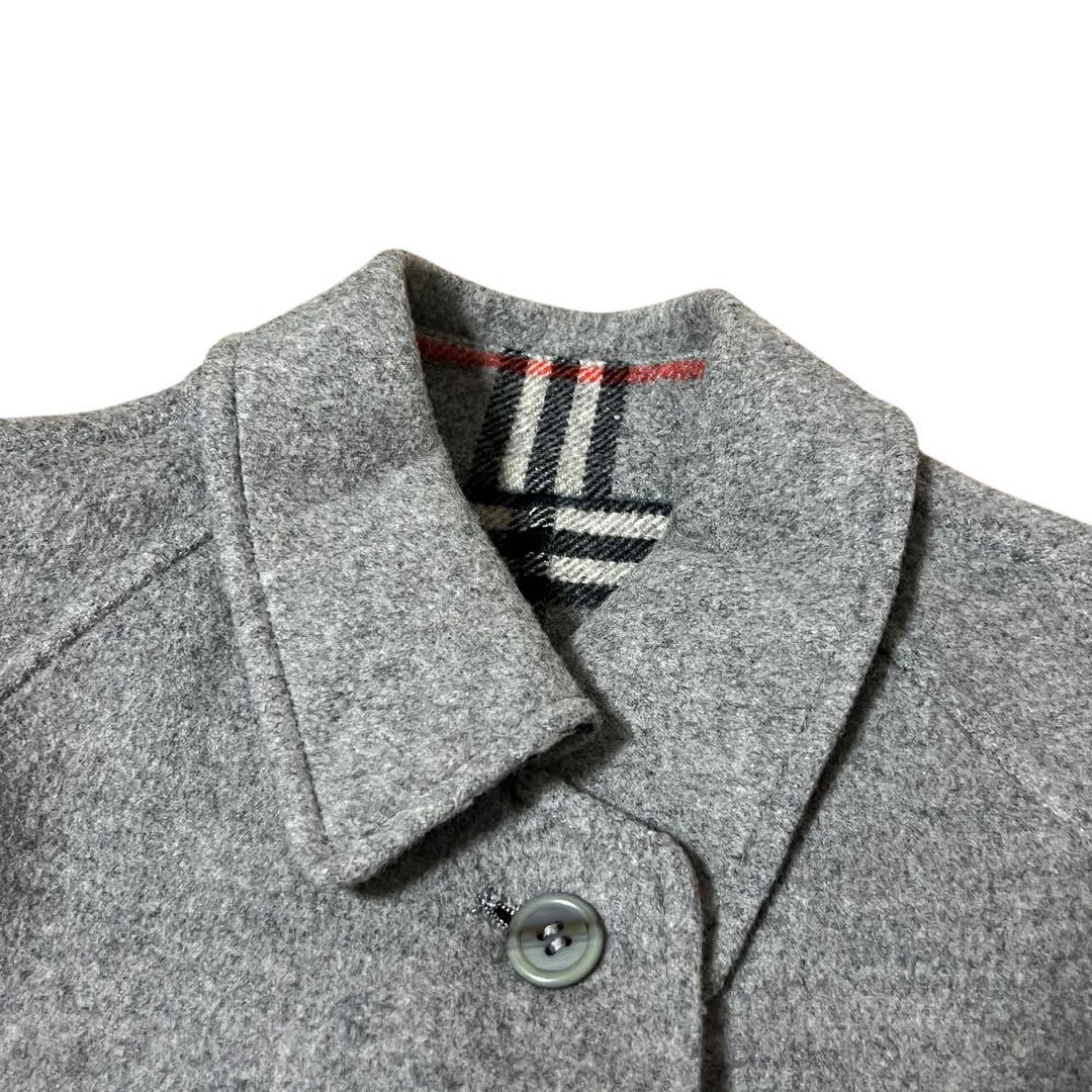 Burberry's Vintage Nova Check Reversible C-TK Tag Grey Wool Balmacaan Coat Men's AB