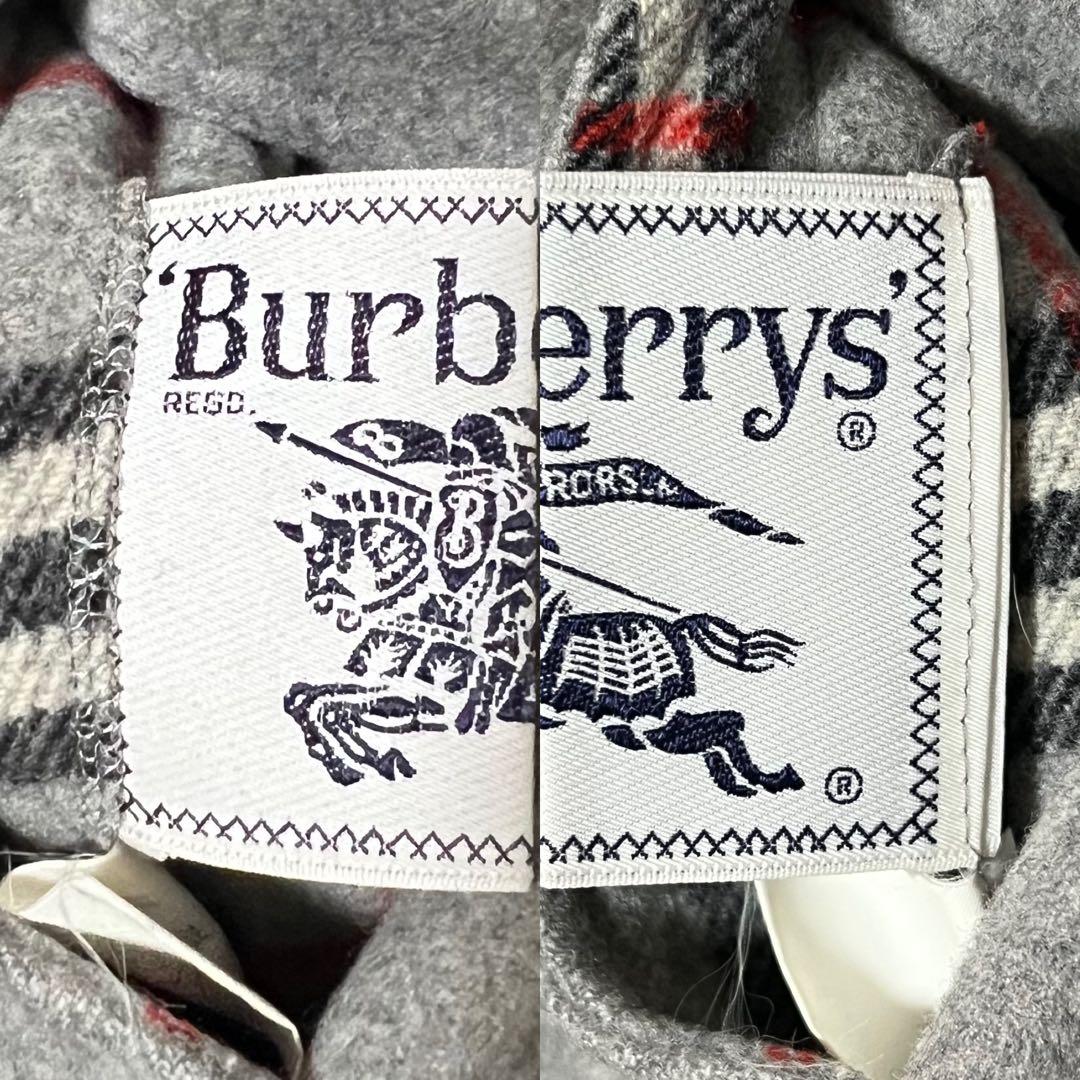 Burberry's Vintage Nova Check Reversible C-TK Tag Grey Wool Balmacaan Coat Men's AB