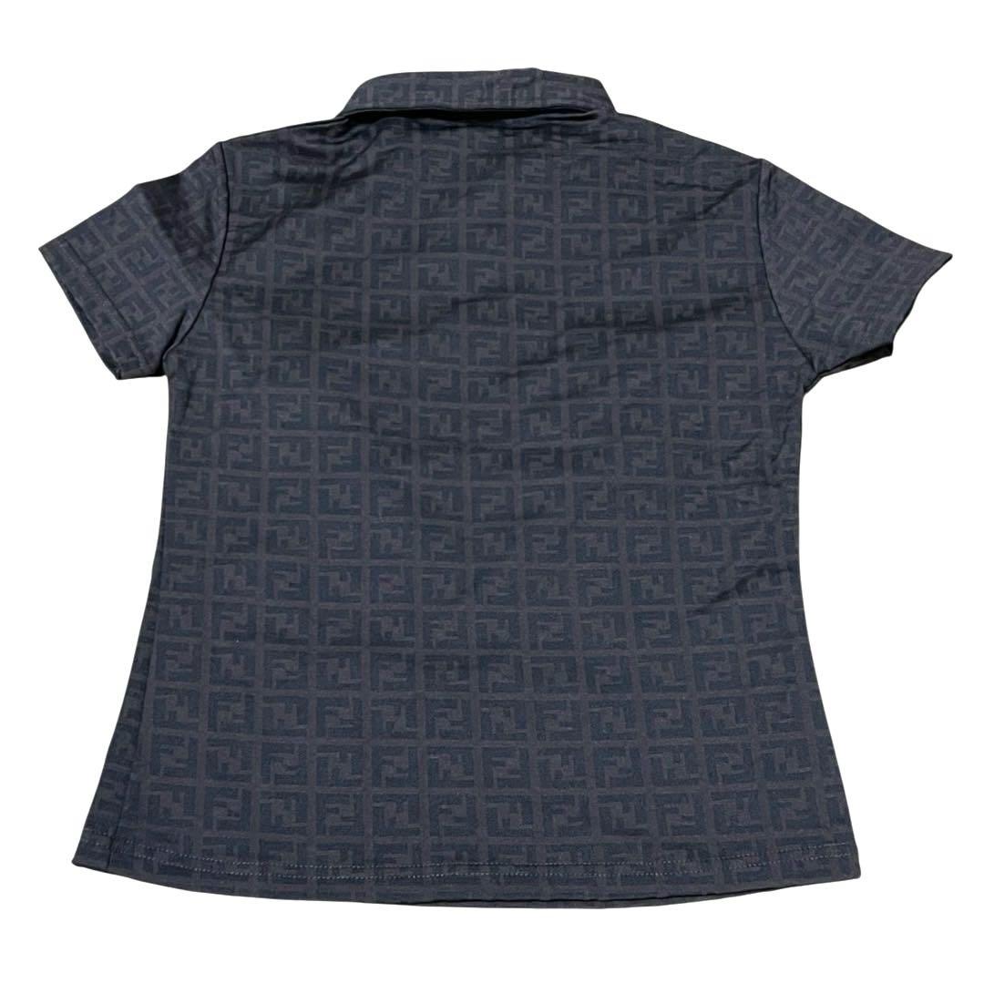 FENDI Vintage Zucchino Brown Nylon Setup Top Skirt Women's ABP