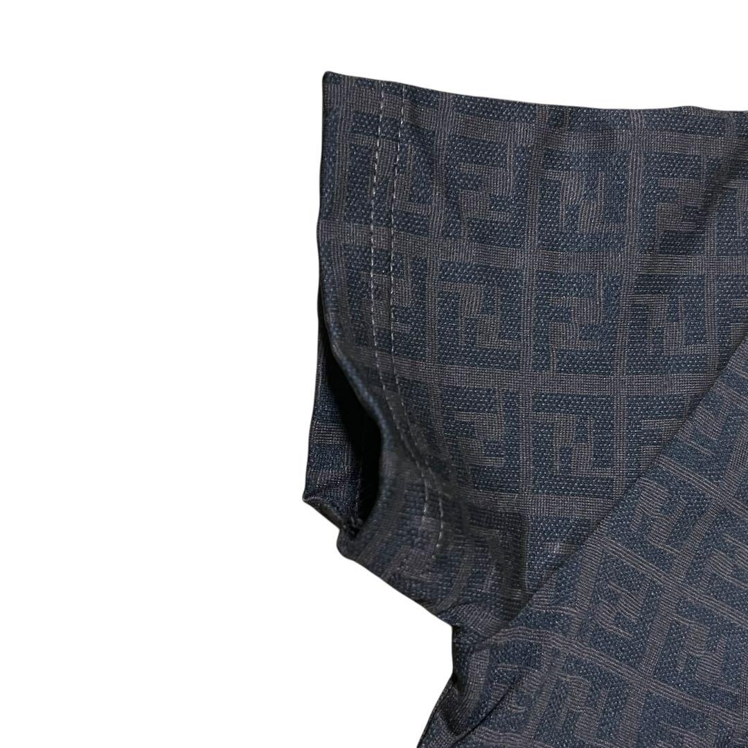 FENDI Vintage Zucchino Brown Nylon Setup Top Skirt Women's ABP