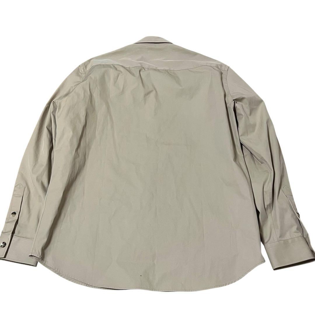 BURBERRY Military Size M Size 48 Beige Cotton Setup Shirt Pants Men's AB