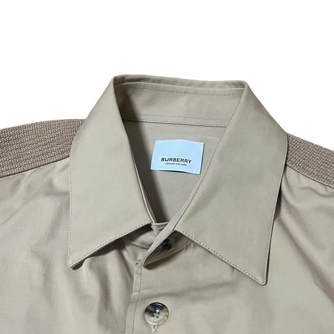 BURBERRY Military Size M Size 48 Beige Cotton Setup Shirt Pants Men's AB