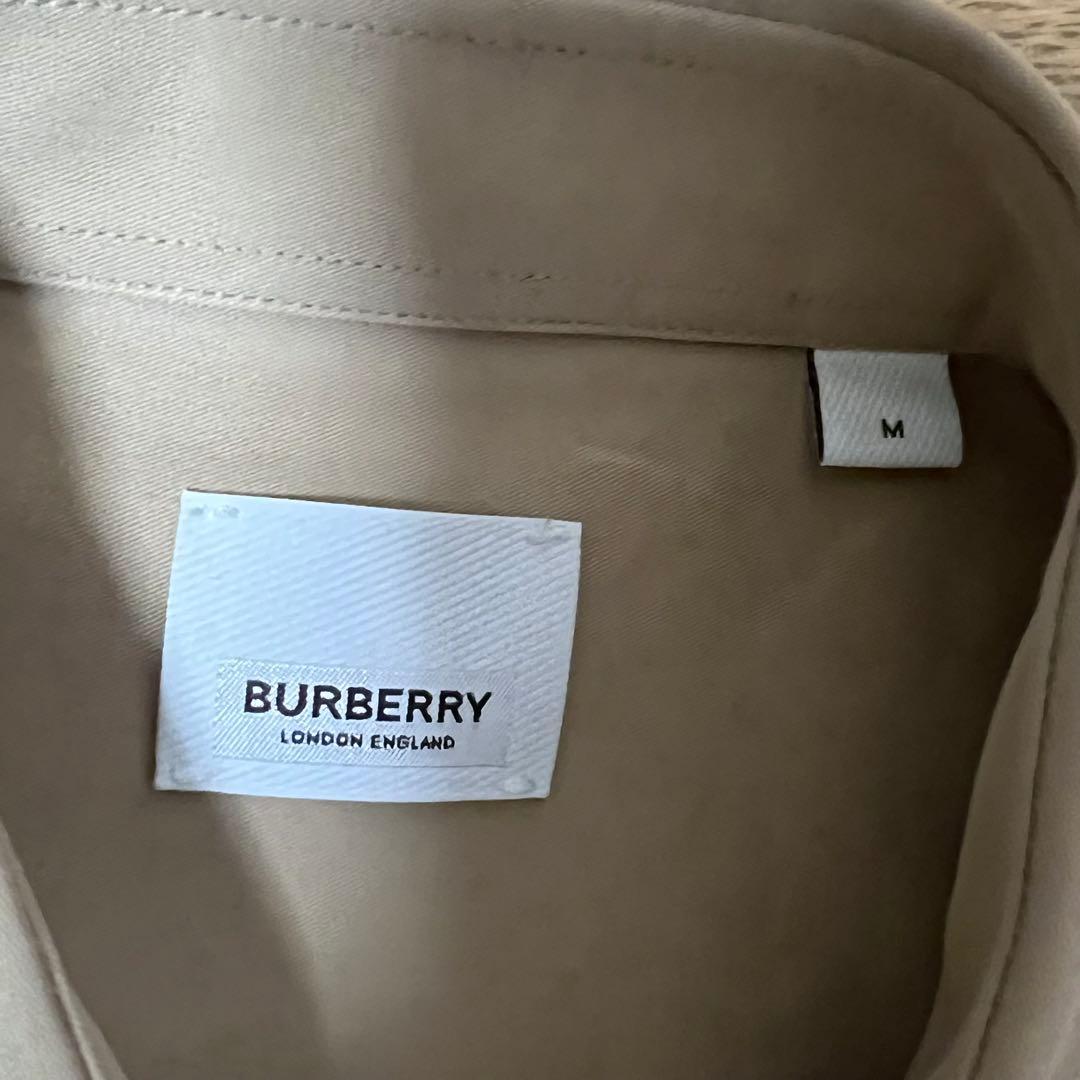 BURBERRY Military Size M Size 48 Beige Cotton Setup Shirt Pants Men's AB