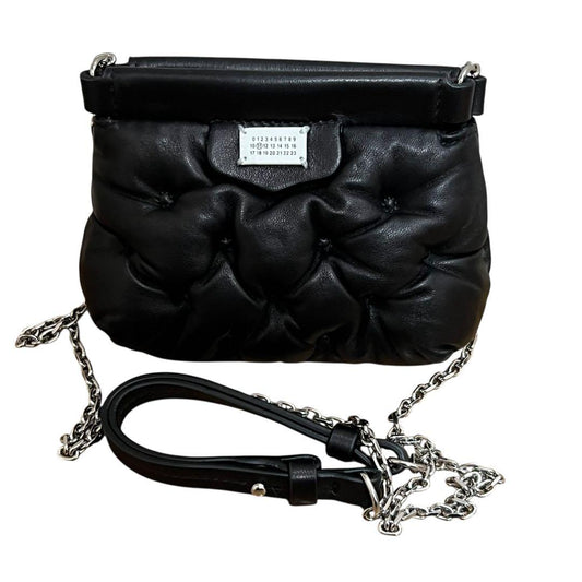 Maison Margiela メゾン マルジェラ グラムスラム ベビー ブラック シルバー金具 羊革 SA1VL0035 ショルダーバッグ ポシェット レディース SA