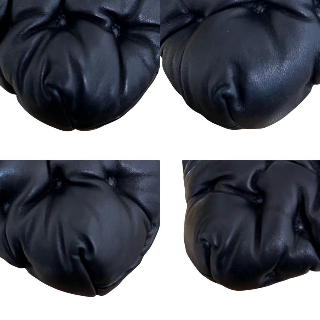 Maison Margiela Glam Slam Baby Black Silver Hardware Sheepskin SA1VL0035 Shoulder Bag Pochette Ladies SA