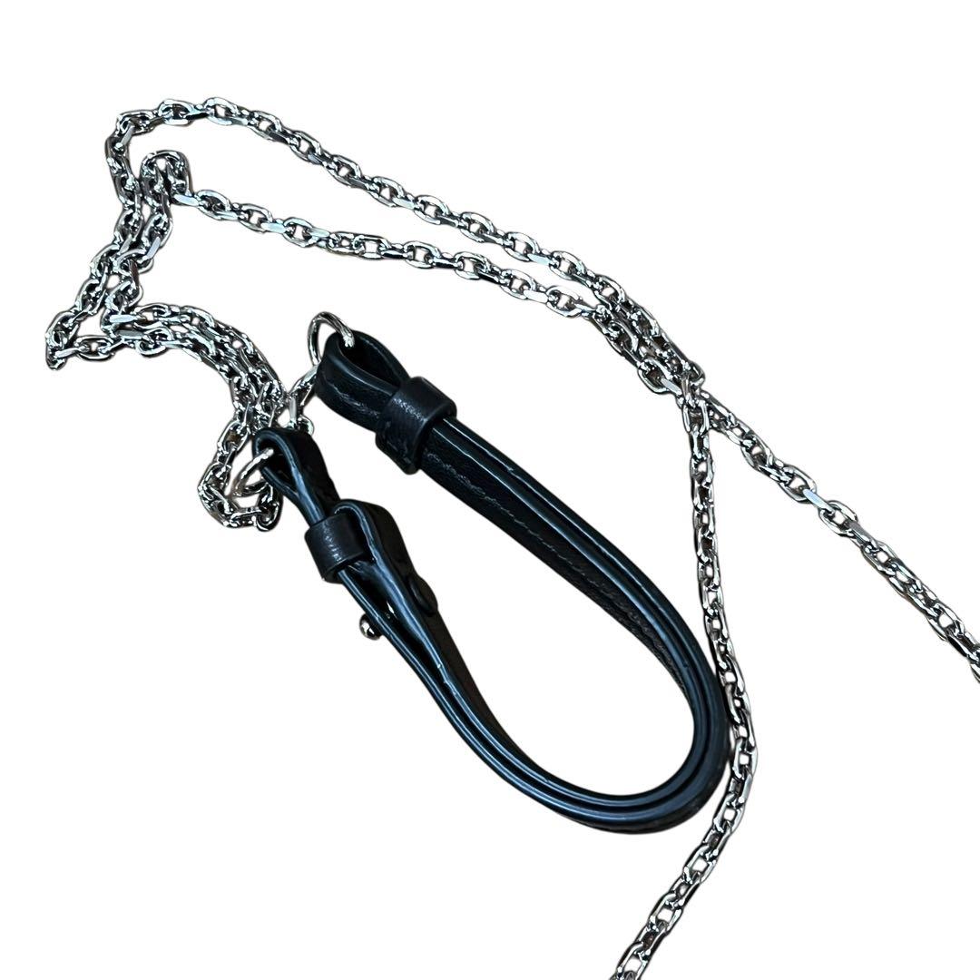 Maison Margiela Glam Slam Baby Black Silver Hardware Sheepskin SA1VL0035 Shoulder Bag Pochette Ladies SA