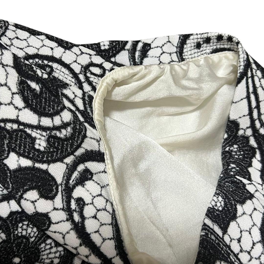 DOLCE&GABBANA Floral White Black Rayon Sleeveless Dress Ladies B