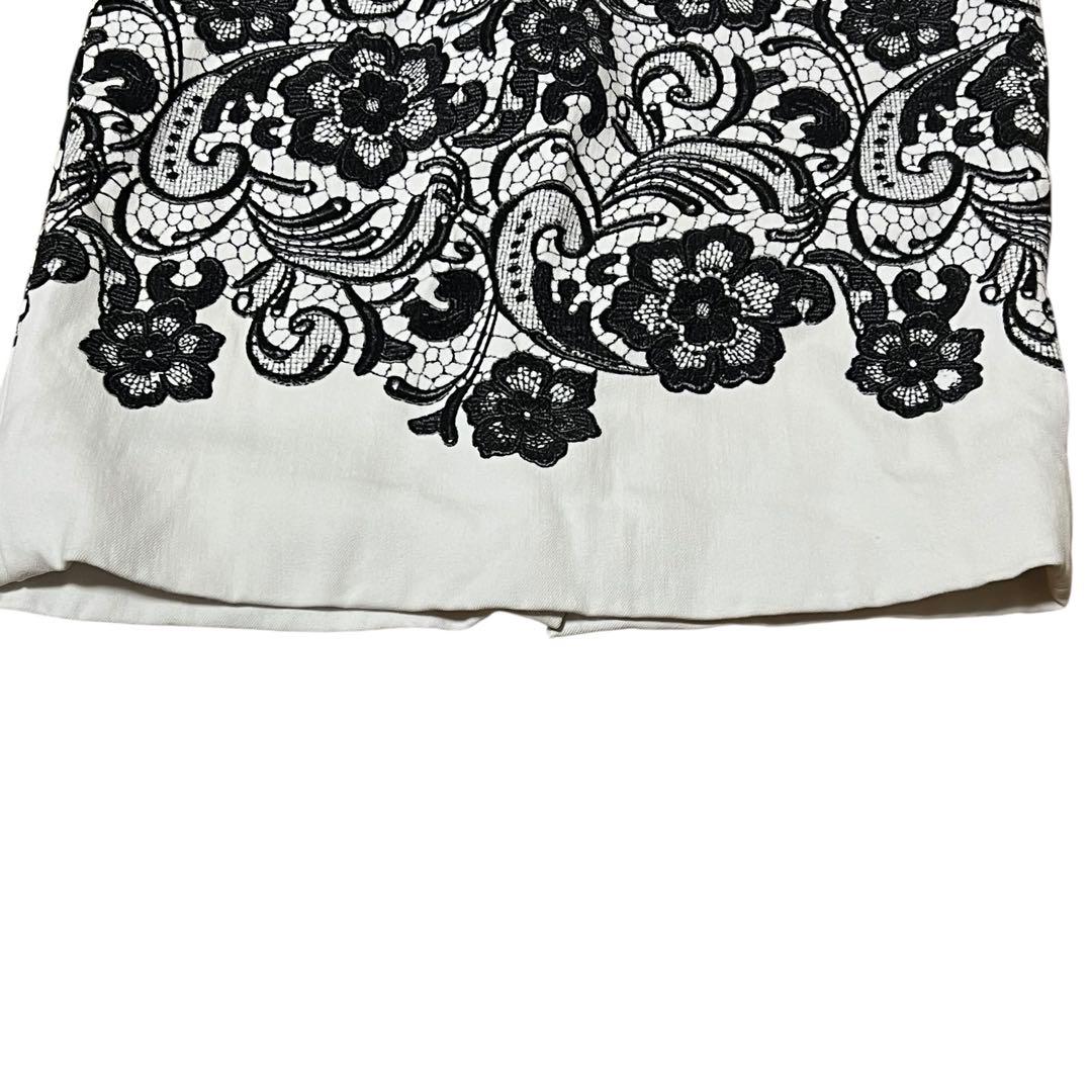 DOLCE&GABBANA Floral White Black Rayon Sleeveless Dress Ladies B