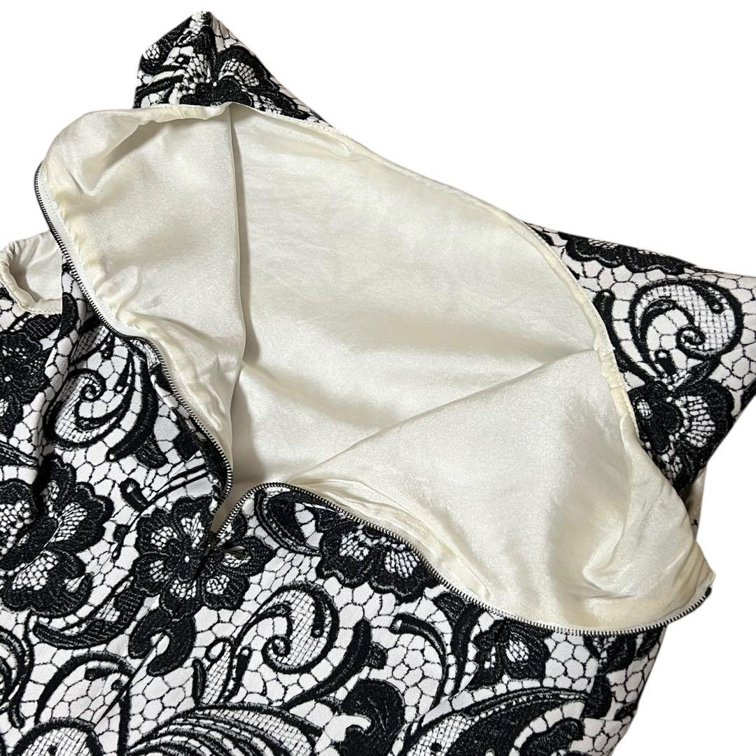 DOLCE&GABBANA Floral White Black Rayon Sleeveless Dress Ladies B