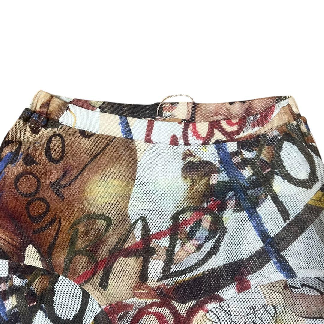 Vivienne Westwood Allover Graffiti Multi-Color Cotton / Nylon / Polyurethane Pants Leggings Women's SA