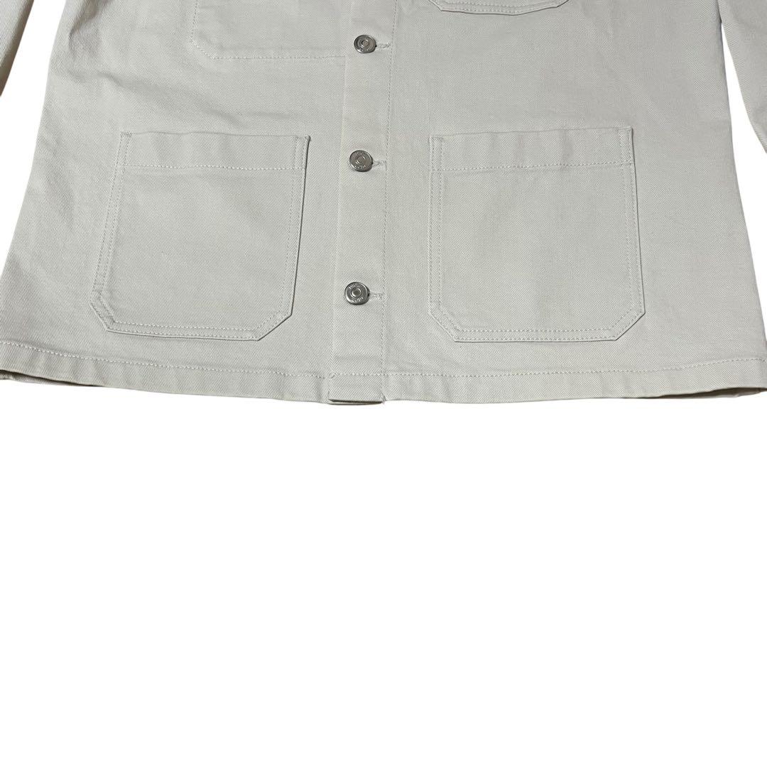 DIOR HOMME Dior Homme 1947 Back Logo White Ivory Cotton Denim Long Sleeve Shirt Men's AB