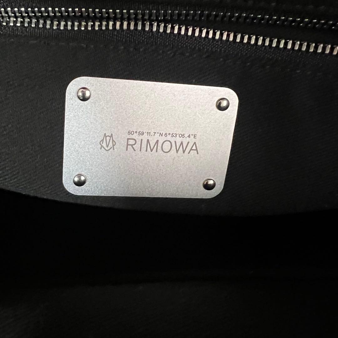 RIMOWA リモワ Groove ホーボーバッグ レザーポーチ付 カーフレザー ブラック シルバー レザー ショルダーバッグ メンズ SA