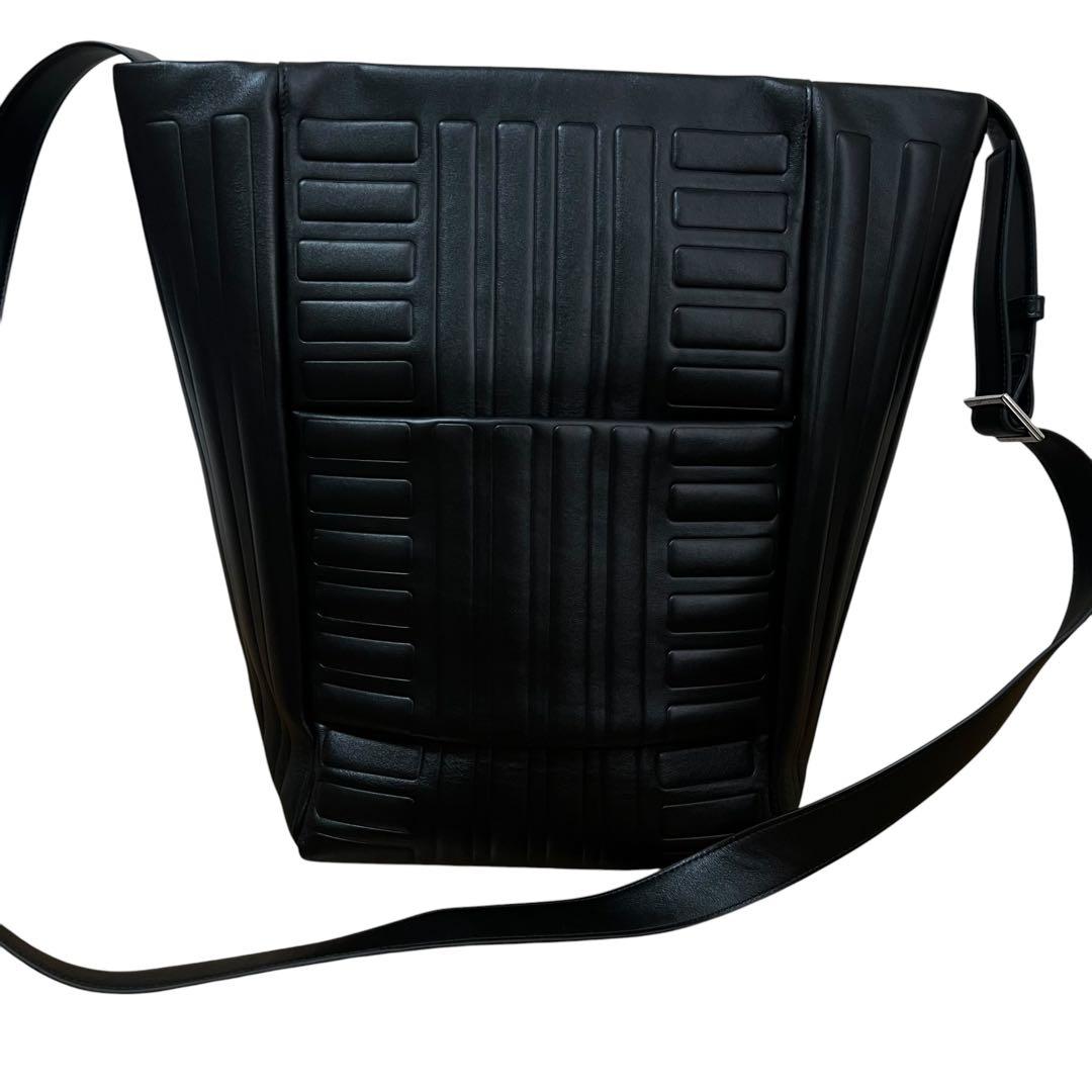 RIMOWA リモワ Groove ホーボーバッグ レザーポーチ付 カーフレザー ブラック シルバー レザー ショルダーバッグ メンズ SA