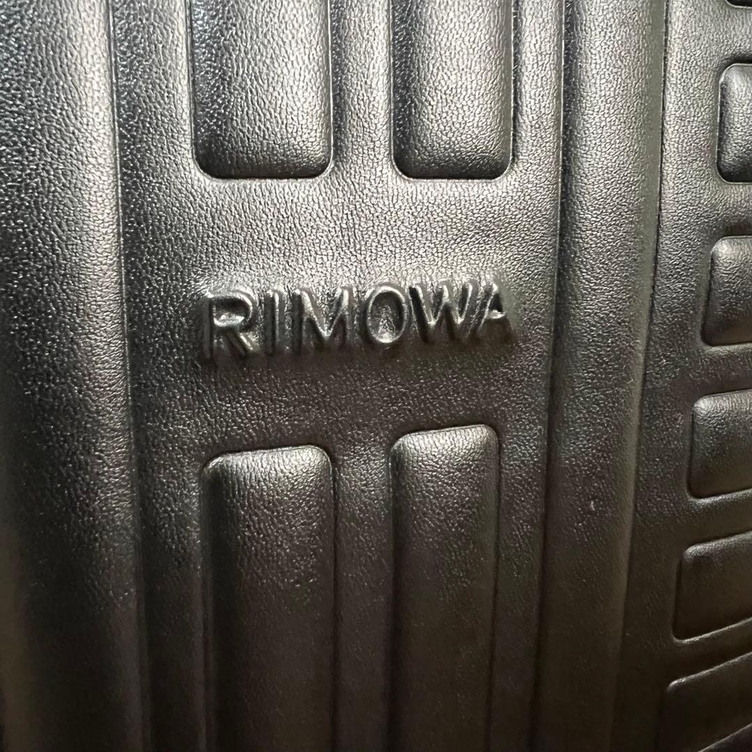 RIMOWA リモワ Groove ホーボーバッグ レザーポーチ付 カーフレザー ブラック シルバー レザー ショルダーバッグ メンズ SA