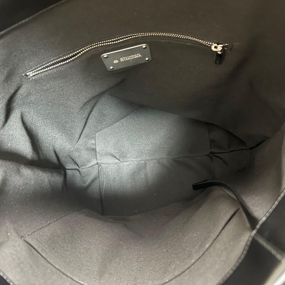 RIMOWA リモワ Groove ホーボーバッグ レザーポーチ付 カーフレザー ブラック シルバー レザー ショルダーバッグ メンズ SA