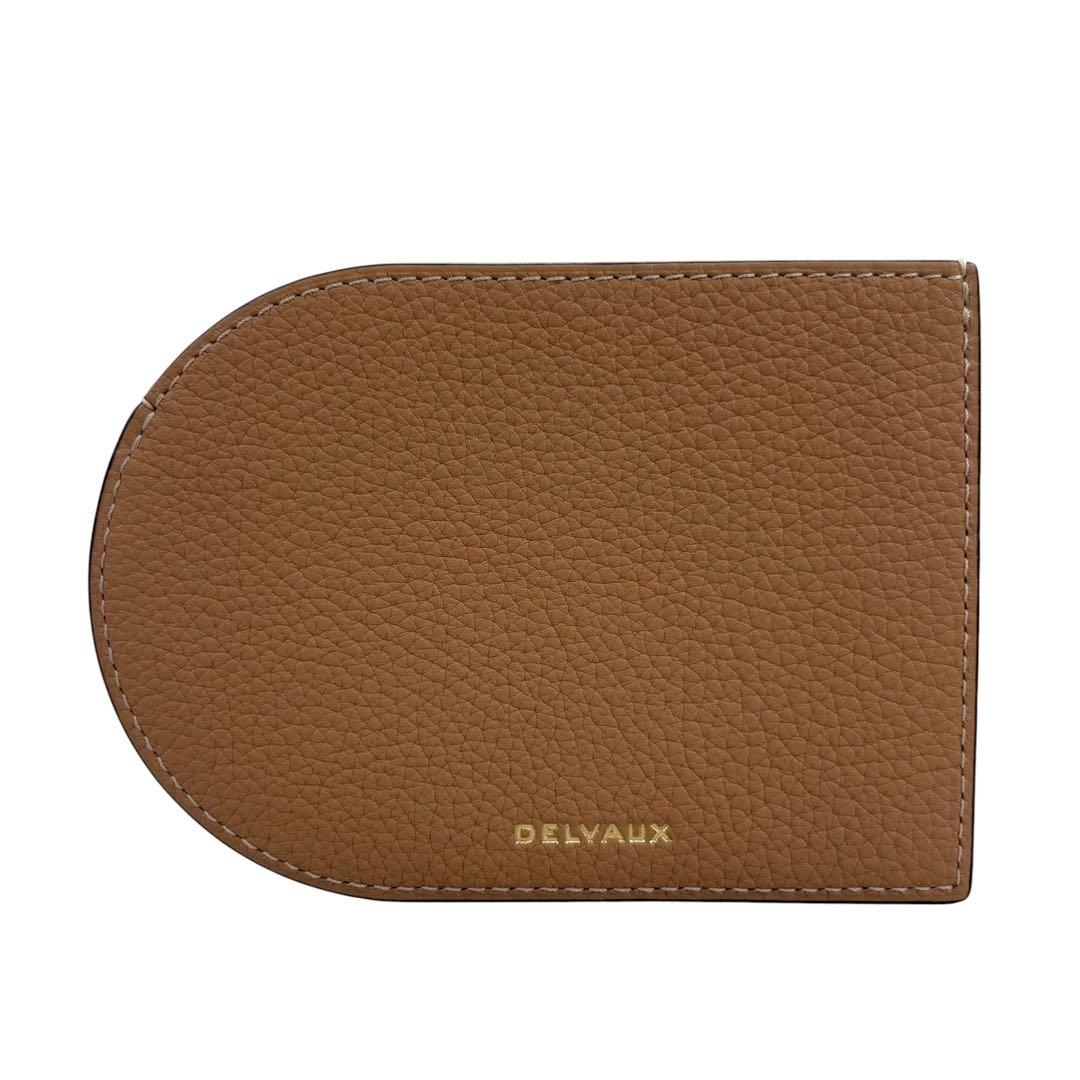 DELVAUX デルヴォー レザー パンチング ブラウン ホワイト レザー その他小物 レディース S