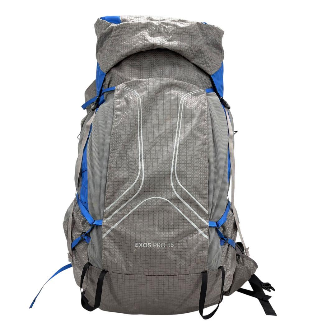 OSPREY オスプレー バックパック アウトドア用 大容量 グレー ブルー ナイロン リュック・デイパック メンズ B