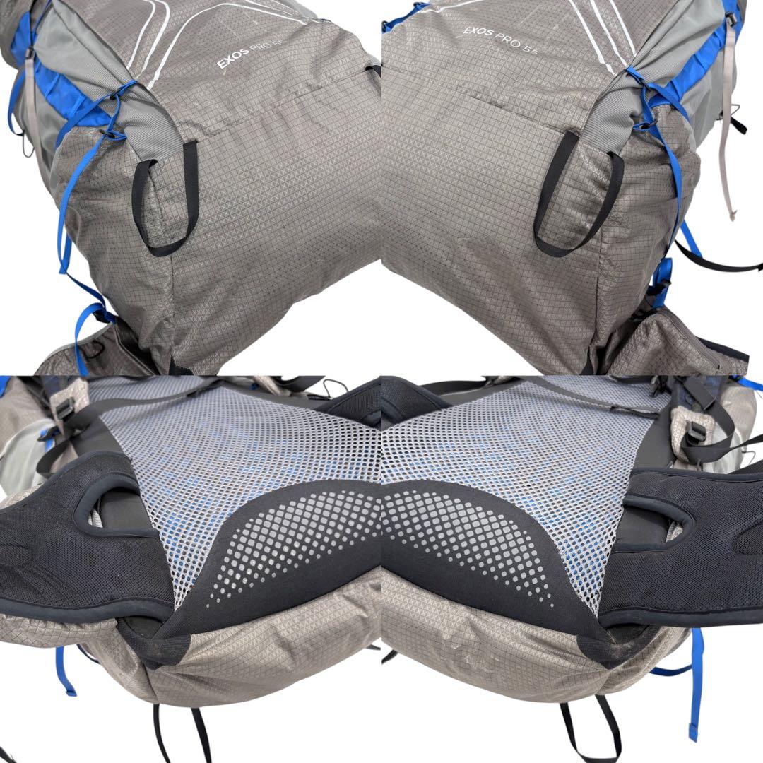 OSPREY オスプレー バックパック アウトドア用 大容量 グレー ブルー ナイロン リュック・デイパック メンズ B