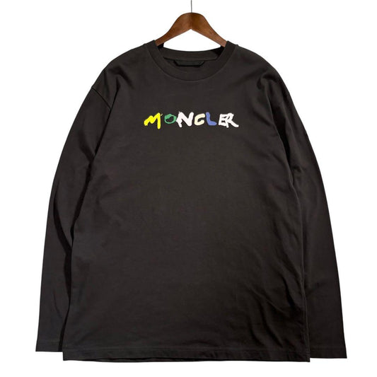 MONCLER モンクレール ロゴワッペン ブラック コットン スウェット メンズ AB