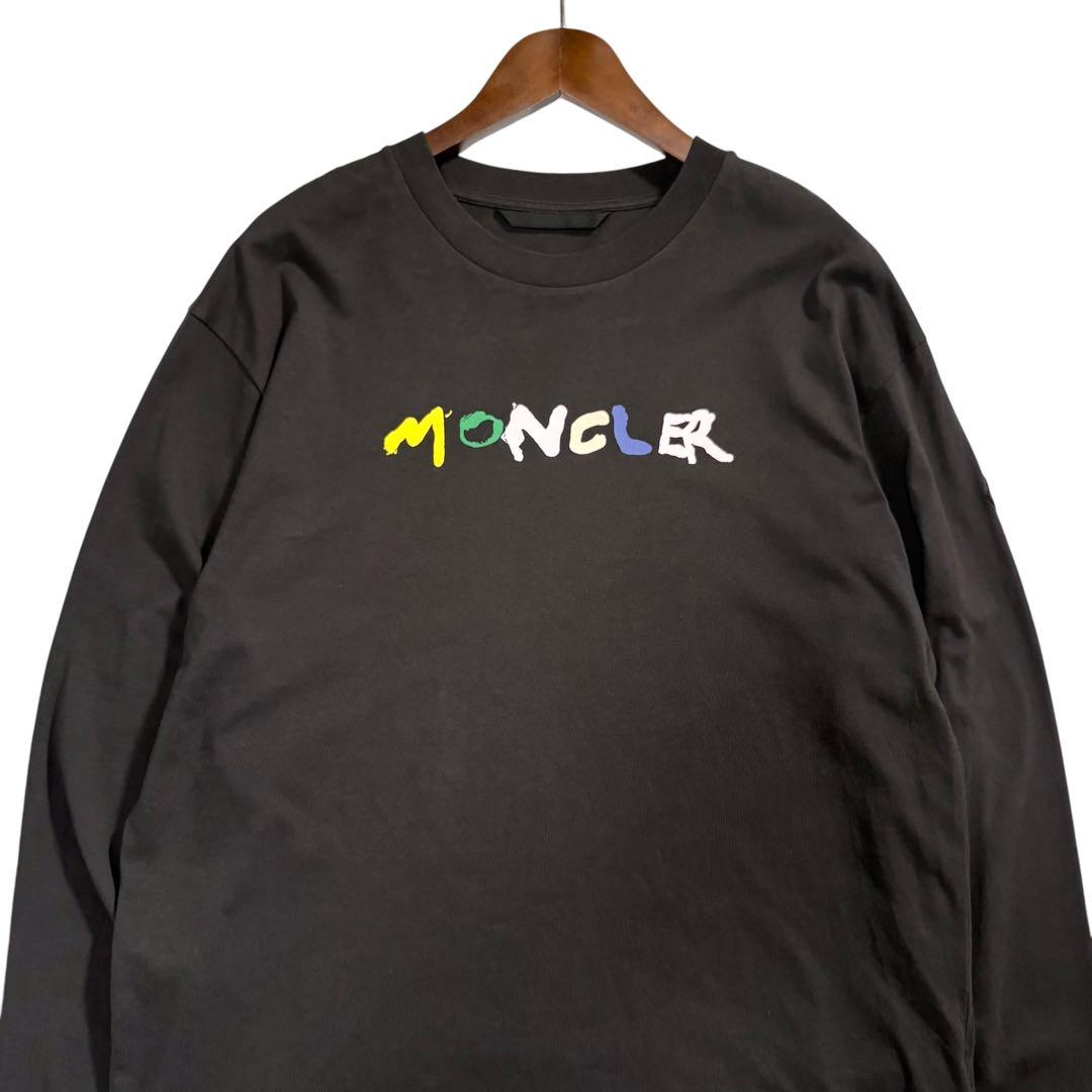 MONCLER モンクレール ロゴワッペン ブラック コットン スウェット メンズ AB