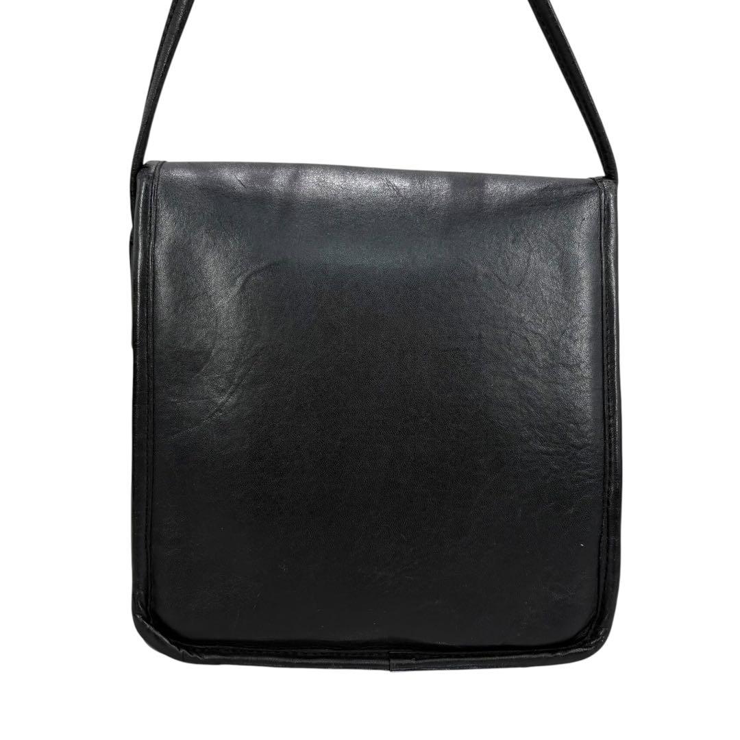 COACH コーチ ヴィンテージ グラブタンレザー ターンロック ブラック ゴールド レザー ショルダーバッグ レディース B