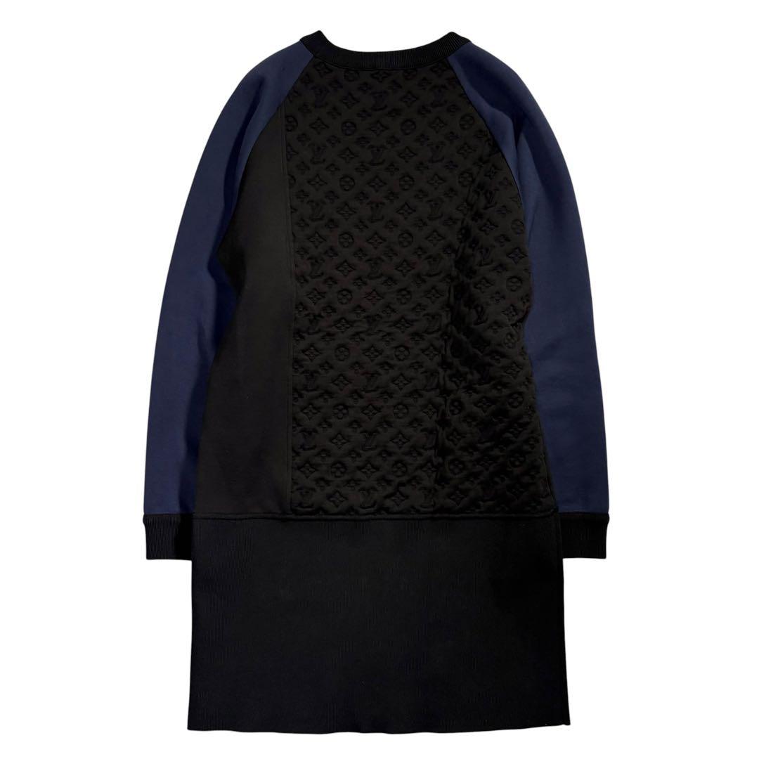 LOUIS VUITTON ルイヴィトン モノグラム マルチカラー ストレッチ ブラック ネイビー ホワイト コットン / ナイロン ワンピース レディース B