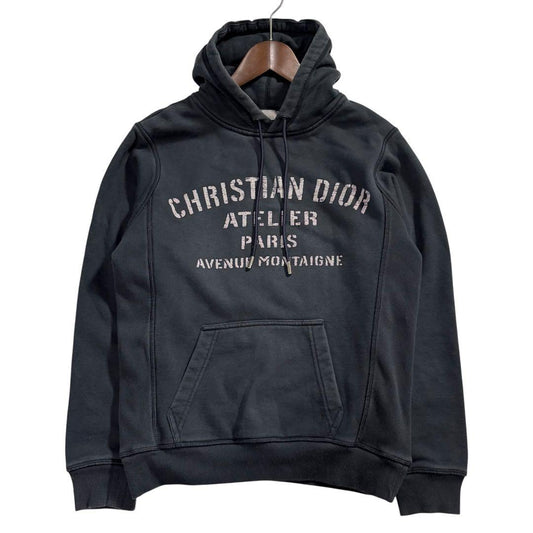Dior ディオール アトリエ パーカー ブラック コットン パーカー メンズ B