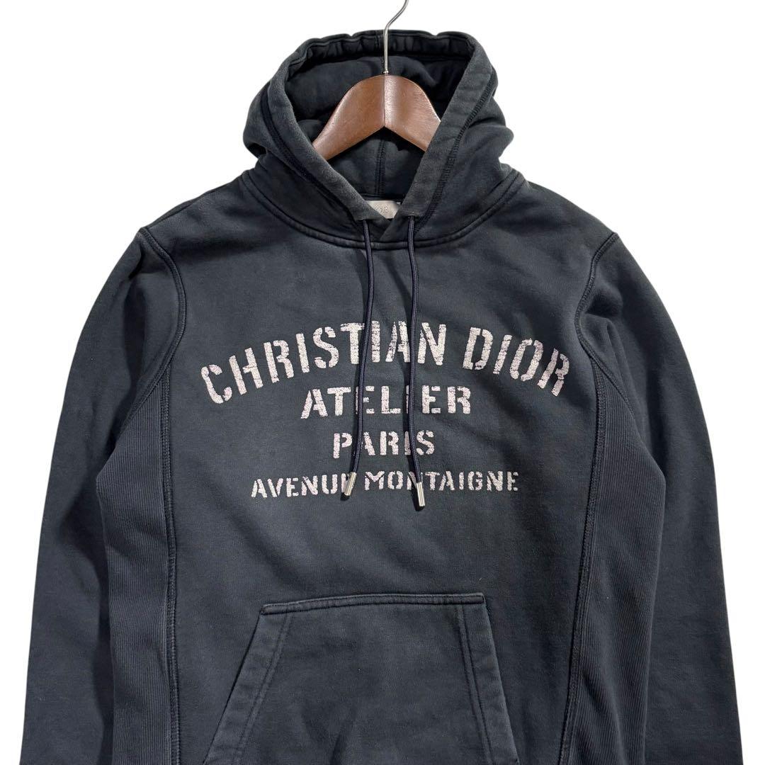Dior ディオール アトリエ パーカー ブラック コットン パーカー メンズ B